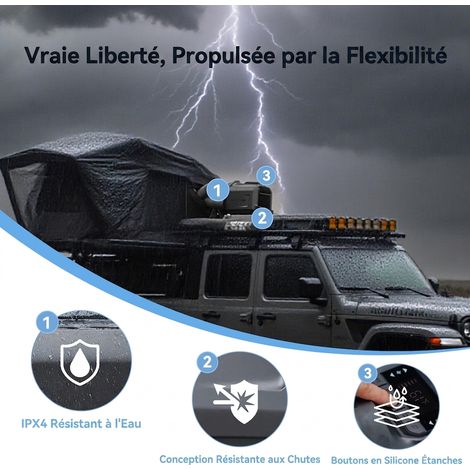Climatiseur portable réversible silencieux 5100 BTU froid / 6100 BTU chaud, pour camping-car, tente et bateau – Image 4