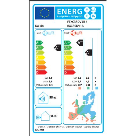 Climatiseur réversible Mono-split DAIKIN FTXB RXB35C - 3500W - A+ – Image 5